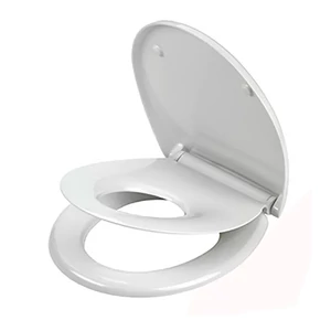 Duroplast KOMBI fémzsanéros, légrugós, Easy-Quick WC ülőke (levehető gyerekülő-rész)