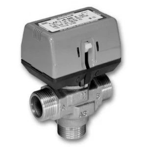 Váltószelep motoros, 3 járatú (2 utú)  3/4" + motor 230V Kvs=4.6