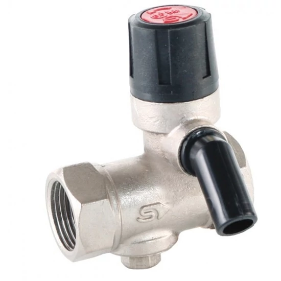Biztonsági szelep Bojler/Tartály  3/4"BM-3/4"BM, 6,7bar 80°C visszacsapószeleppel TE-2852