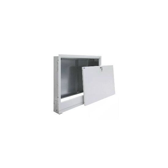 Osztószekrény falba építhető osztószekrény, (állítható magasság 575-665mm, szélesség  335mm és állítható mélység 110-175mm)