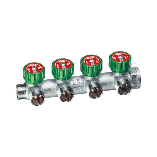 Multi szelepes osztó 1"KB-3/4"eurokonus, 4 körös  - CW617N