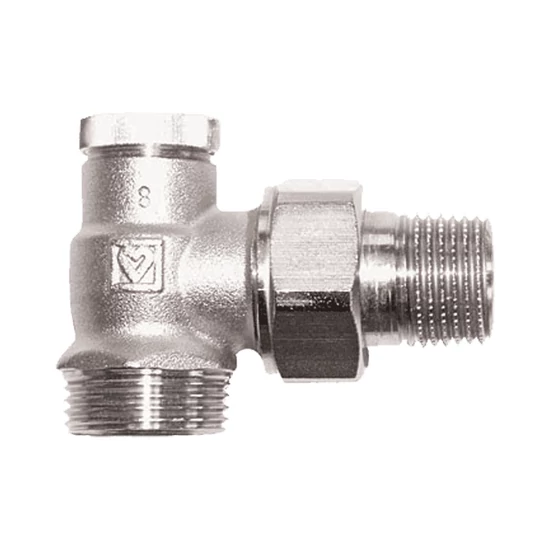 HERZ RL1 visszatérő radiátorszelep, sarok, Eurokónusz, 1/2”-3/4”K