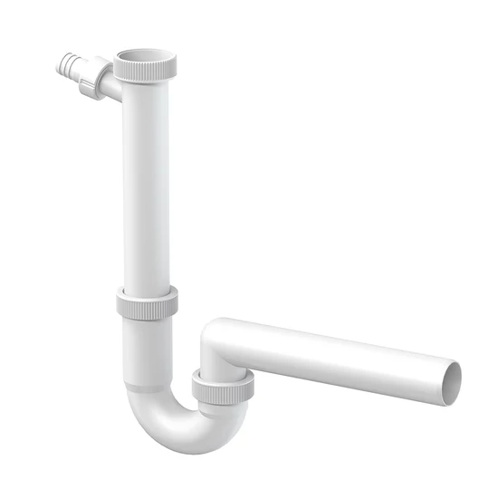 Szifon csőszifon DN40, leeresztő nélkül, mosógép csatlakozással T-727/I DN40 /TY-638-4/