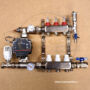 Kép 4/7 - Komplett padlófűtés Áramlásmérős osztó-gyűjtő  3 körös INOX testtel WILO  A energia besorolású szivattyúval, BY-passal