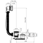 Kép 2/2 - Szifon kád autómata bowdenes /T-1438A-III DN50/DN40/ (T536-A-K)